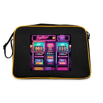 Machine à sous / Bandit manchot / Casino / Gagner - Sac Retro - noir/or - Dos