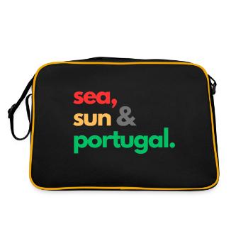 Sea, Sun & Portugal. - Retro Bag - black/gold - Back