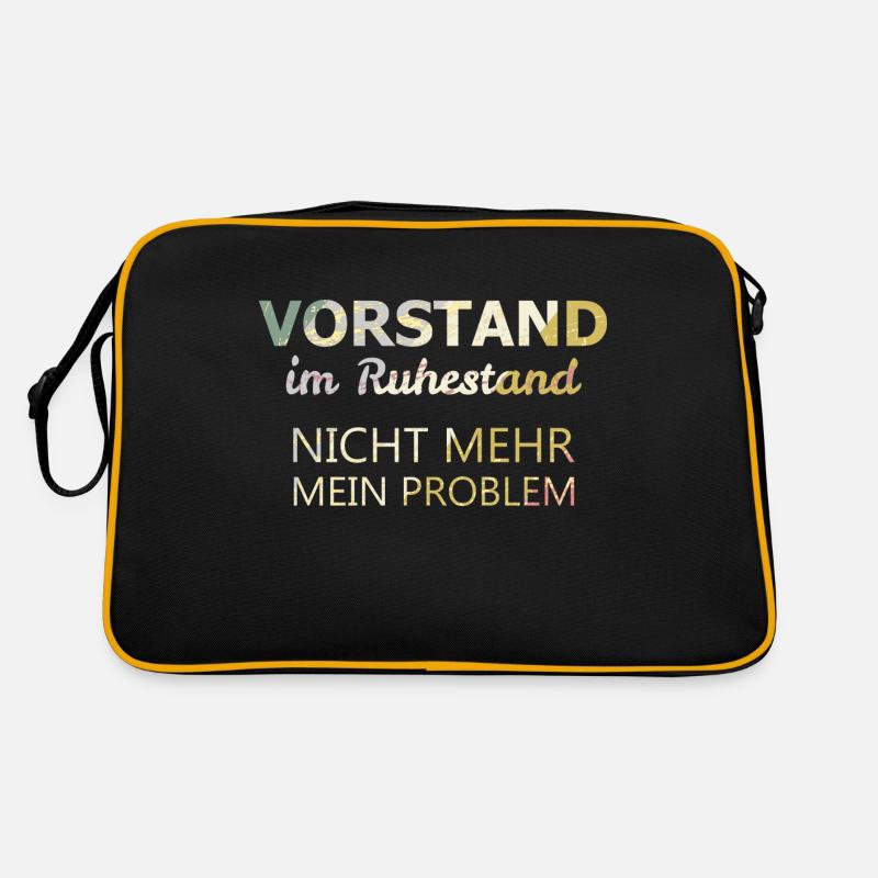 Vorstand im Ruhestand - Retro Tasche - Schwarz/Gold