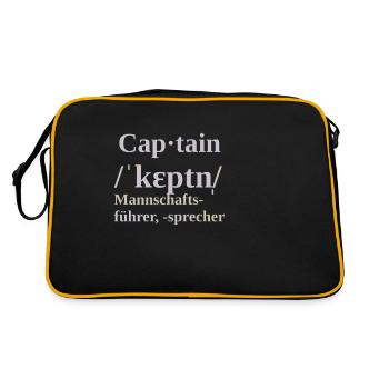captain - Retro Tasche - Schwarz/Gold - Hinten