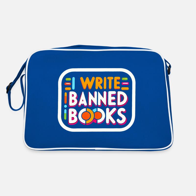 I Write Banned Books 19 Retro Tasche