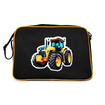 Tracteur / Agriculture / Agriculteur / Travail des champs - Sac Retro - noir/or - Dos