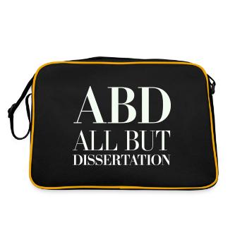 ABD All But Dissertation 6 - Retro Tasche - Schwarz/Gold - Hinten