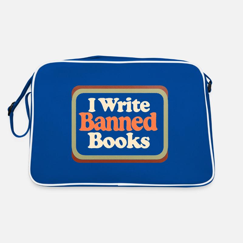 I Write Banned Books 18 Retro Tasche