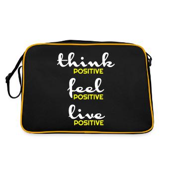 Pensée positive, positive, t-shirts positifs, hoody - Sac Retro - noir/or - Dos