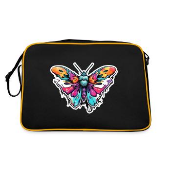 Moth / Animal / Insect / Larva / Pest - Retro Bag - black/gold - Back