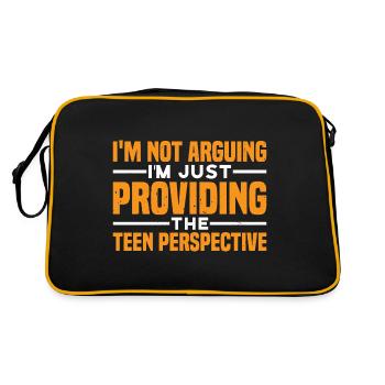 I'm Just Providing The Teen Perspective 3 - Retro Tasche - Schwarz/Gold - Hinten