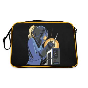 Welder outfit for welders - Retro Bag - black/gold - Back