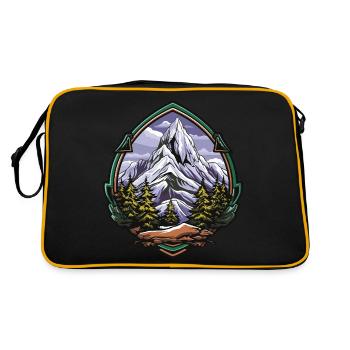 Mountains Peaks - Retro Bag - black/gold - Back