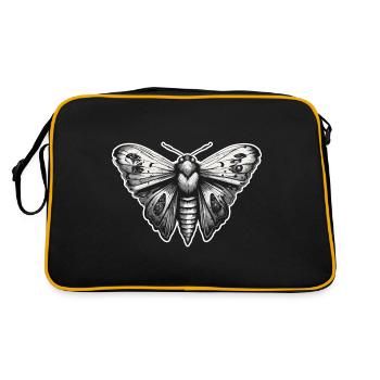 Moth / Animal / Insect / Larva / Pest - Retro Bag - black/gold - Back