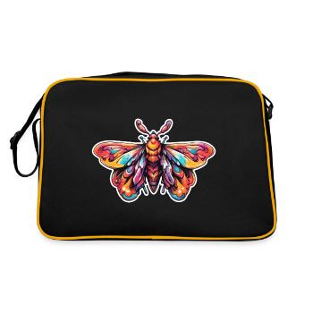 Moth / Animal / Insect / Larva / Pest - Retro Bag - black/gold - Back