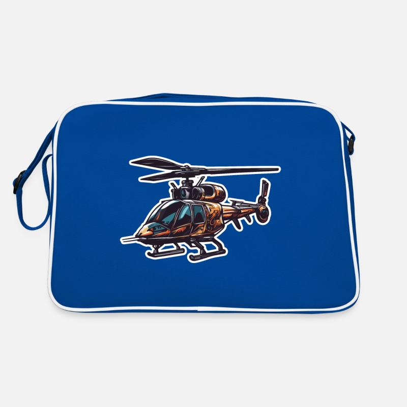 Helikopter / Hubschrauber / fliegen / Luftfahrt Retro Tasche