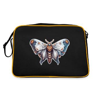Moth / Animal / Insect / Larva / Pest - Retro Bag - black/gold - Back