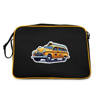 Taxi / Taxi Driver / America / Comic / Old School - Retro Bag - black/gold - Back