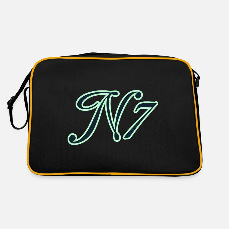 N7 - Retro Tasche - Schwarz/Gold
