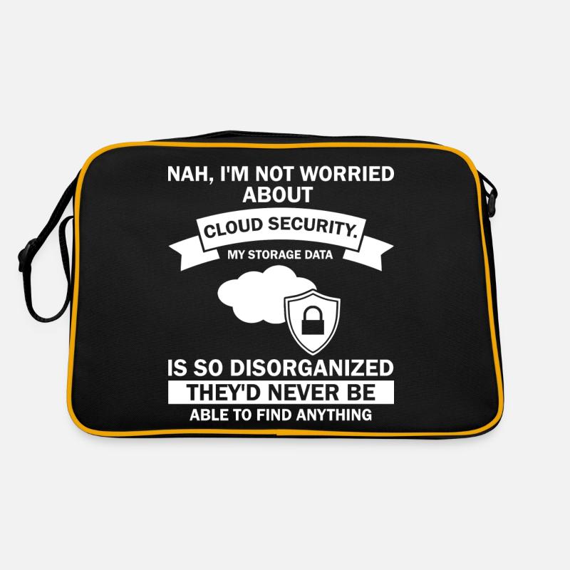 Conception de la cybersécurité pour les pirates informatiques et la cybersécurité - Sac Retro - noir/or