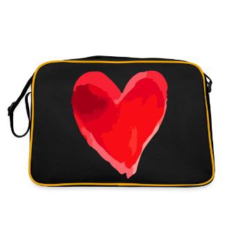 Coeur Amour Dans Symbole Amour - Sac Retro - noir/or - Dos