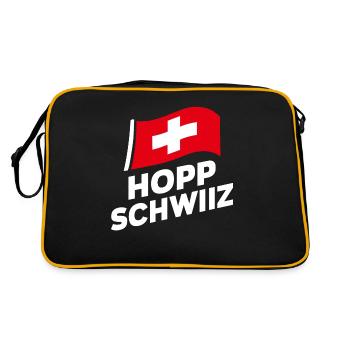 Drapeau suisse Maillot Drapeau suisse Marchandise - Sac Retro - noir/or - Dos