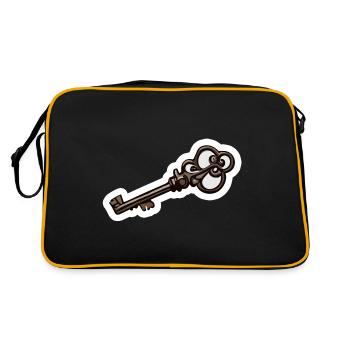 Key / Lock / Locked / Security - Retro Bag - black/gold - Back