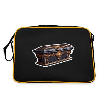 Coffin / Final Resting Place / Earth / Burial - Retro Bag - black/gold - Back