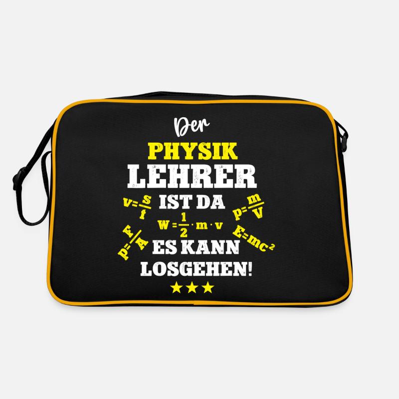 Physik Lehrer Physiklehrer Physiker Physic Teacher Retro Tasche