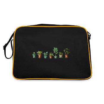 Plante d’intérieur / Plante en pot / Décoration / Pot - Sac Retro - noir/or - Dos