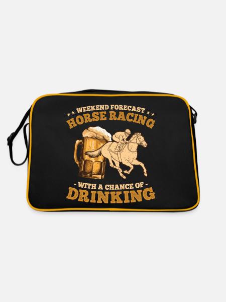 Weekend Forecast Horse Racing and Beer - Retro Bag - black/gold - Back