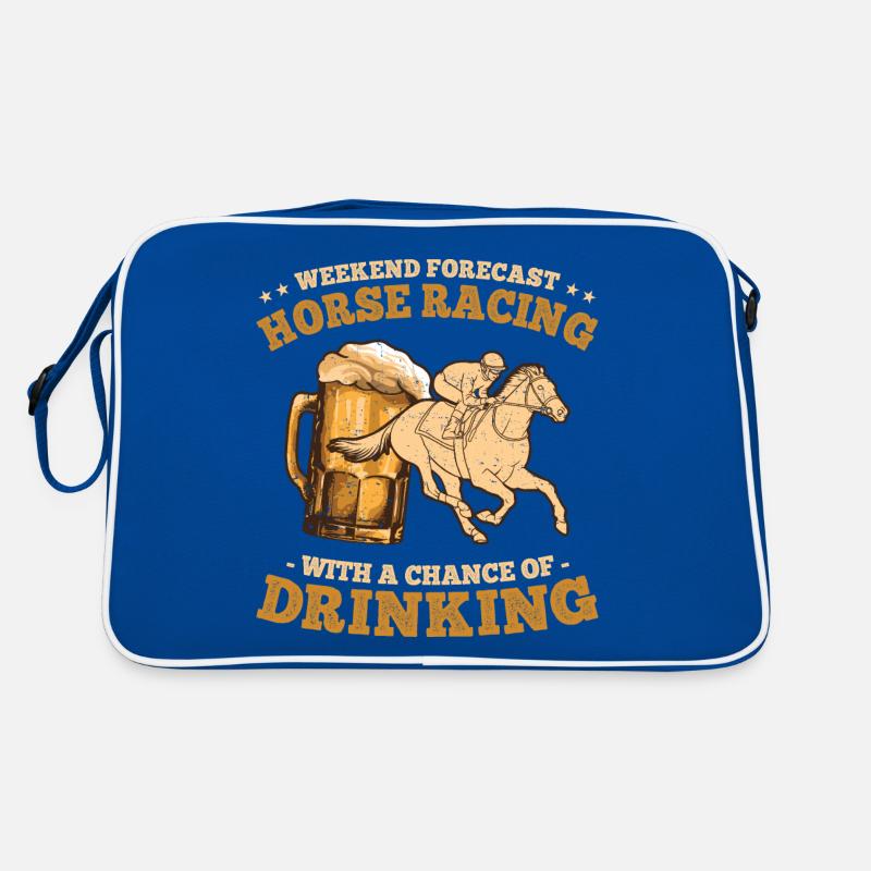 Weekend Forecast Horse Racing and Beer Retro Bag