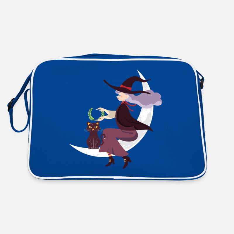 Sorcière chat d’Halloween Sac Retro
