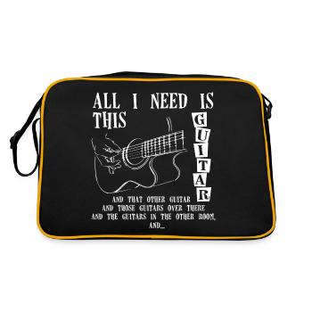 All I Need is This Guitar - Retro Bag - black/gold - Back