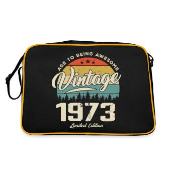 Vintage 1973 Cadeau Anniversaire Style Rétro 1973 - Sac Retro - noir/or - Dos