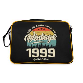 Vintage 1999 Retro Style Anniversary Gift 1999 - Retro Bag - black/gold - Back
