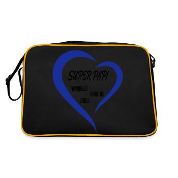 super papi coeur - Sac Retro - noir/or - Dos
