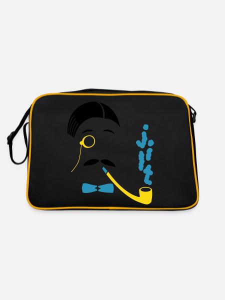 Sir Smoke-A-Lot - Retro Bag - black/gold - Back