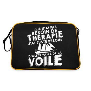 Thérapie - Faire De La Voile - Sac Retro - noir/or - Dos