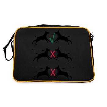 Les chiens en laisse - Sac Retro - noir/or - Dos