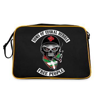basques bikers design - Retro Bag - black/gold - Back