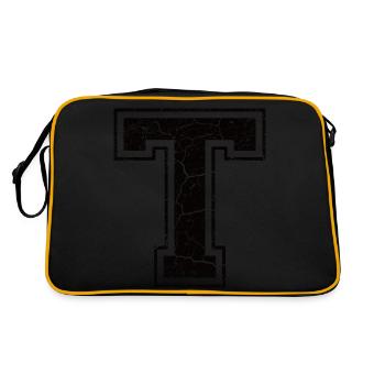 Un caractère un tonnes in Grunge-Look - Sac Retro - noir/or - Dos