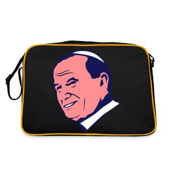 jean paul 2 pape saint pere personnalite - Sac Retro - noir/or - Dos