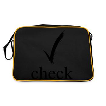 check mark - Retro Bag - black/gold - Back