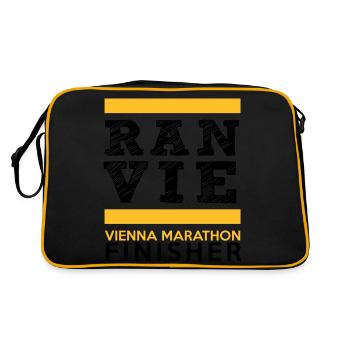 Wien Marathon Finisher - Retro Tasche - Schwarz/Gold - Hinten