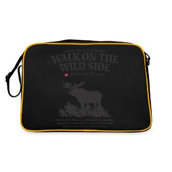 Moose - Telemark Norway - Vintage Look - Retro Tasche - Schwarz/Gold - Hinten
