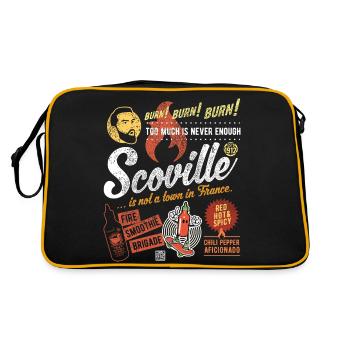 Chili Pepper Scoville Is Not A Town - Sac Retro - noir/or - Dos