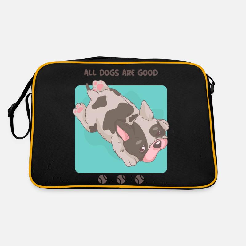 Tous les chiens sont bons - Sac Retro - noir/or