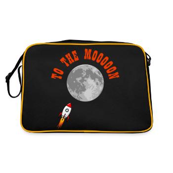 To The Moon Rocket Crypto Cryptocurrency Exchange - Retro Bag - black/gold - Back