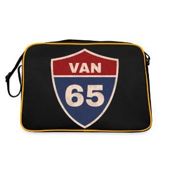 Van - Retro Tasche - Schwarz/Gold - Hinten