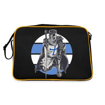 Chevalier Bleu Blanc Templerorden Moyen Âge armure - Sac Retro - noir/or - Dos