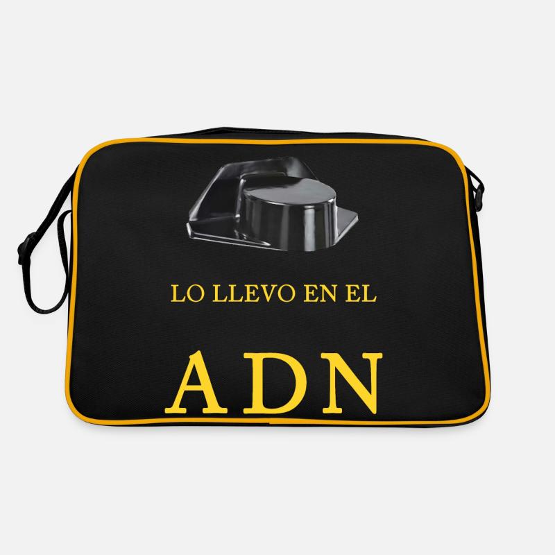 LO LLEVO EN EL ADN - Retro Tasche - Schwarz/Gold