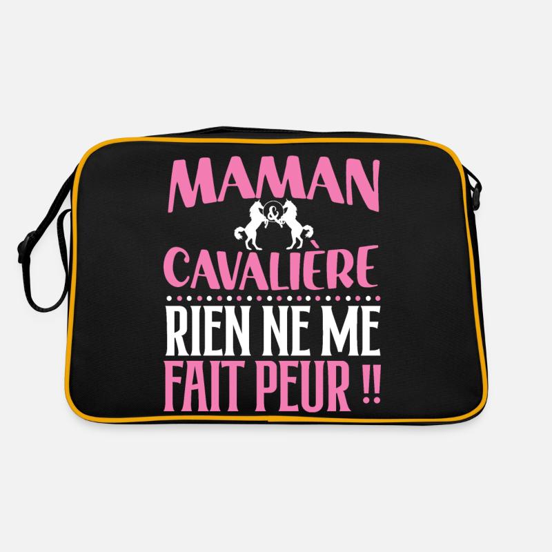 Maman et cavalière. Cadeau pour cavalière Sac Retro