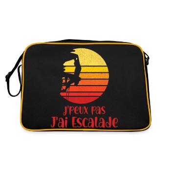 Je peux pas J'ai escalade - sport - humour - Sac Retro - noir/or - Dos